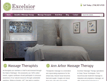 Tablet Screenshot of excelsiormassage.com